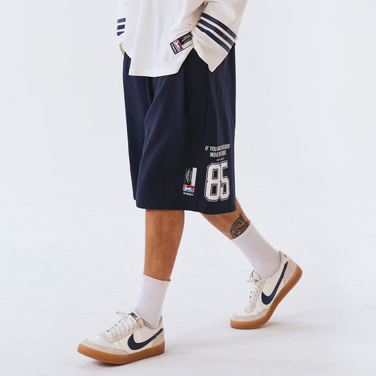 Named Comfortable 棉質運動短褲 深藍色