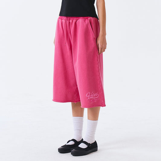 Pigment Cutting 女版百慕達運動短褲 桃紅色