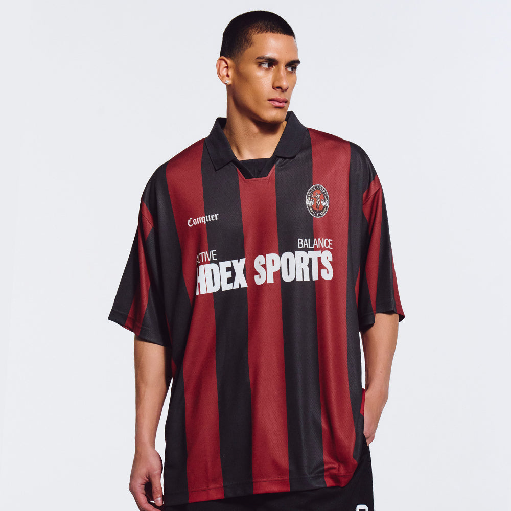 【新品預購】Striped Jersey Uniform 美式撞色短袖球衣 紅色