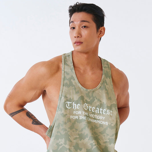 Old Camo Pattern 挖背訓練運動背心 卡其色迷彩