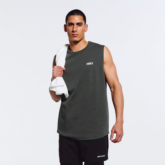 Main Small Logo 圓領運動背心 鐵灰色