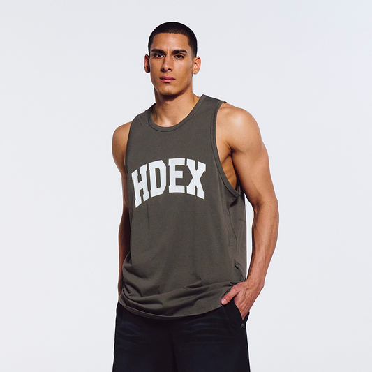 Arch Logo 圓領運動背心 卡其色