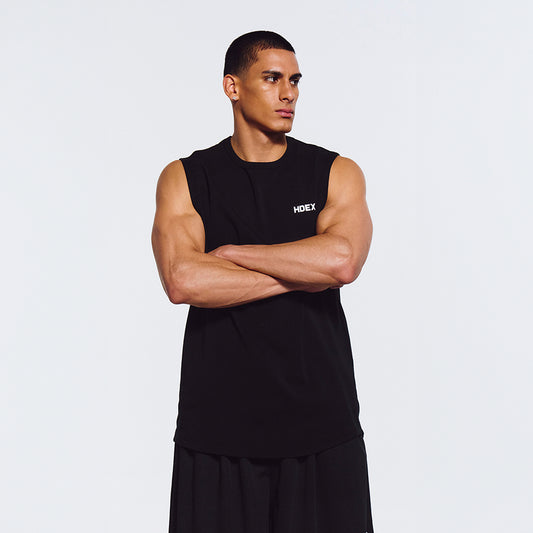 Main Small Logo 圓領運動背心 黑色