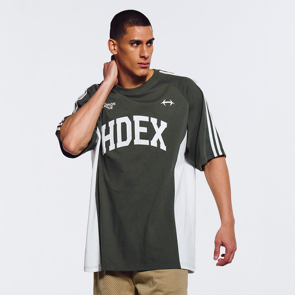 【新品預購】Side Color Block 滾邊撞色棉質運動上衣 卡其色