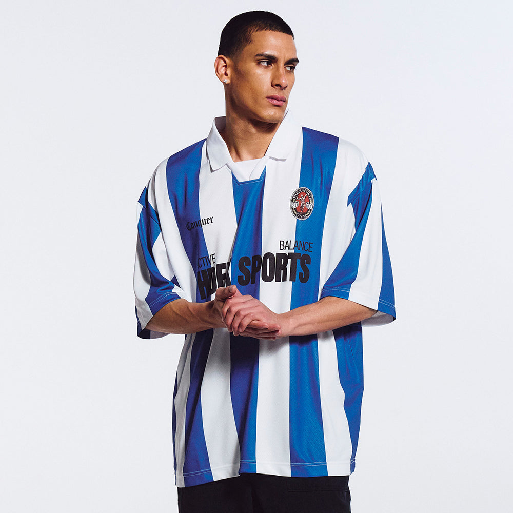 【新品預購】Striped Jersey Uniform 美式撞色短袖球衣 藍色