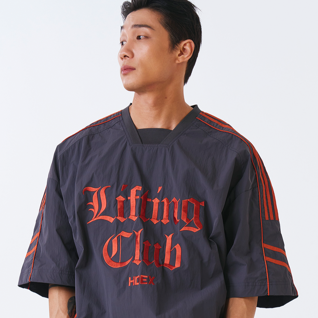 LIFTING JERSEY 五分袖尼龍運動上衣 炭灰色