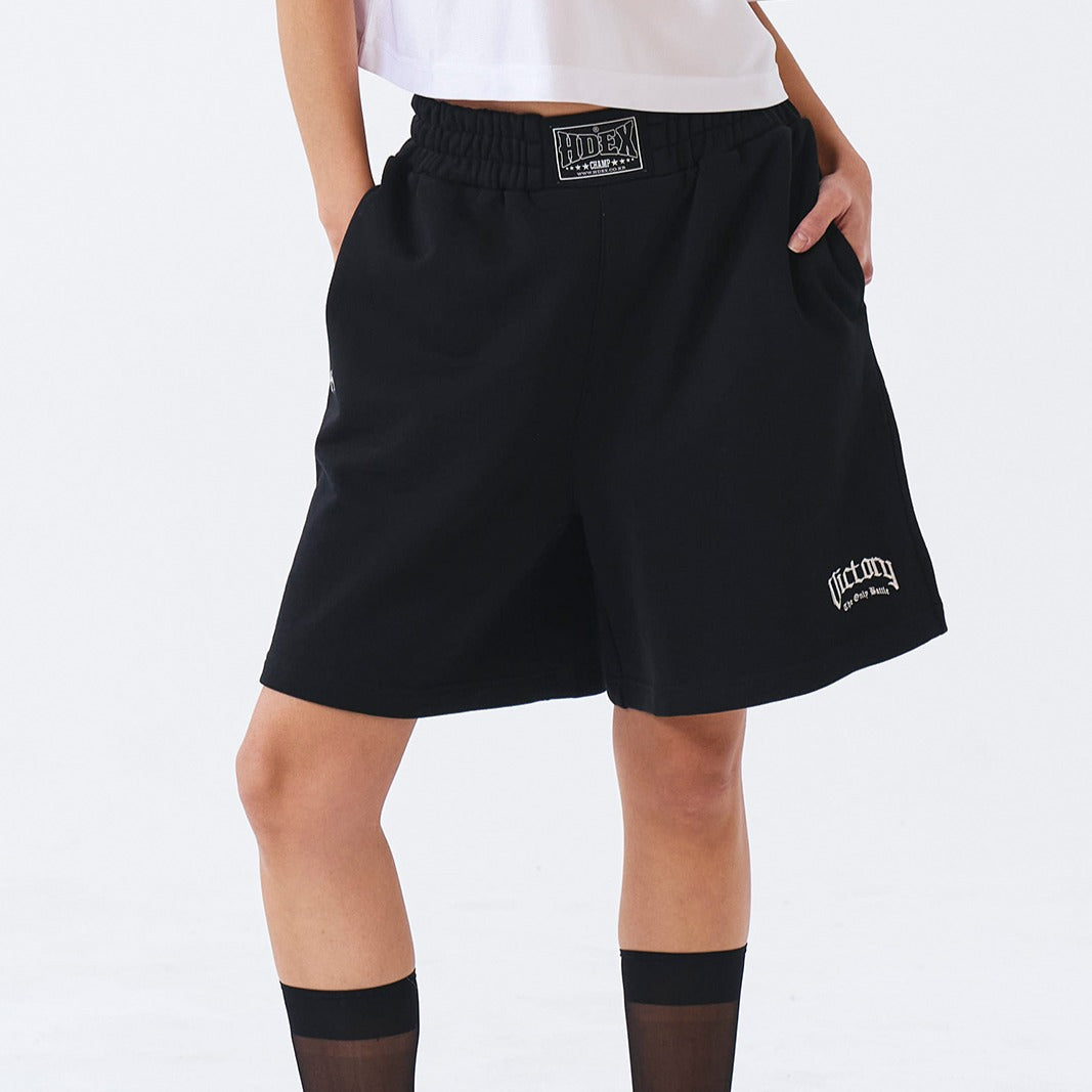 Wide Waist 百慕達運動短褲 黑色