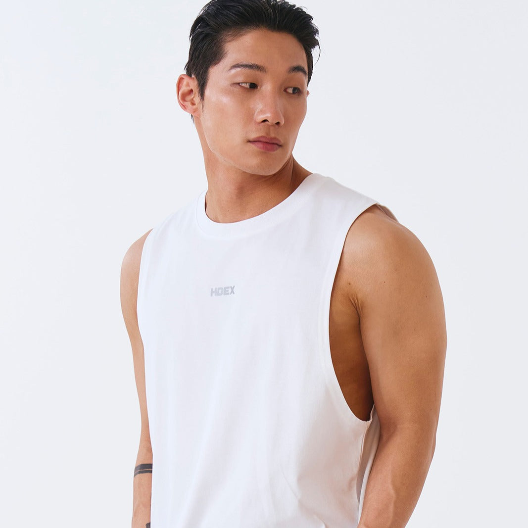 【新品預購】Silver Main Logo 圓領運動背心 白色