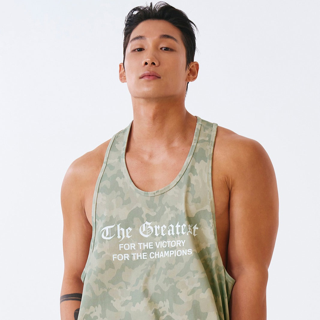 Old Camo Pattern 挖背訓練運動背心 卡其色迷彩