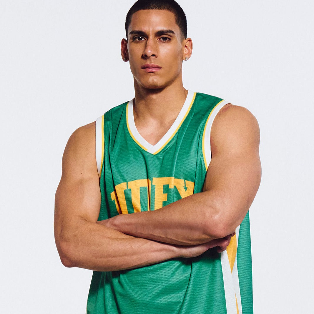 【新品預購】Basketball Mesh Jersey 透氣網眼球衣背心 綠色