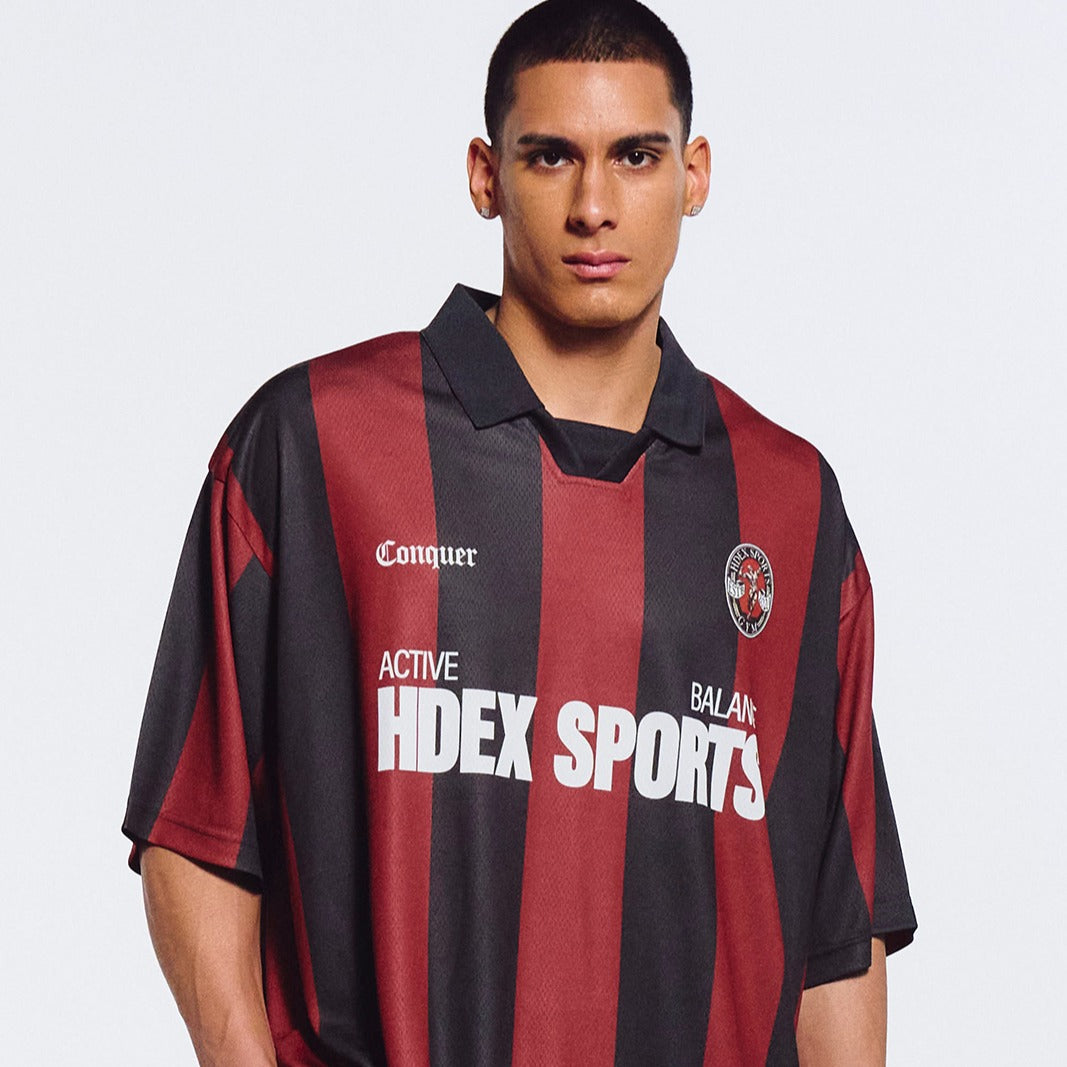 【新品預購】Striped Jersey Uniform 美式撞色短袖球衣 紅色