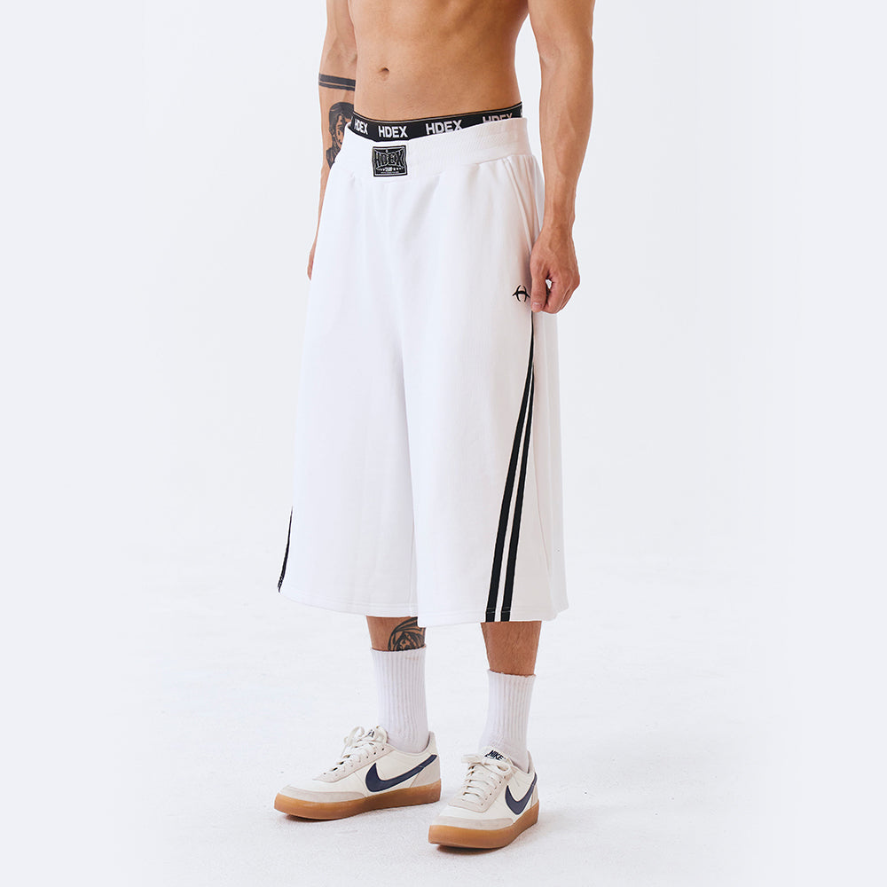 【新品預購】SOLID 百慕達運動短褲 白色(男女同款)