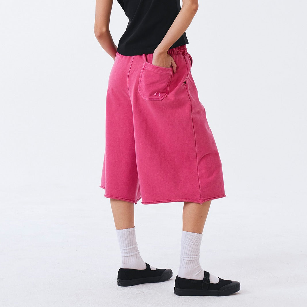 Pigment Cutting 女版百慕達運動短褲 桃紅色