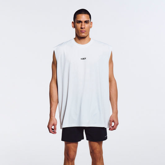 Main Small Logo Overfit 圓領運動背心 白色