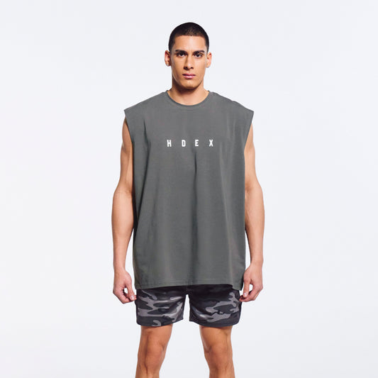 Air Overfit 圓領運動背心 深鐵灰色