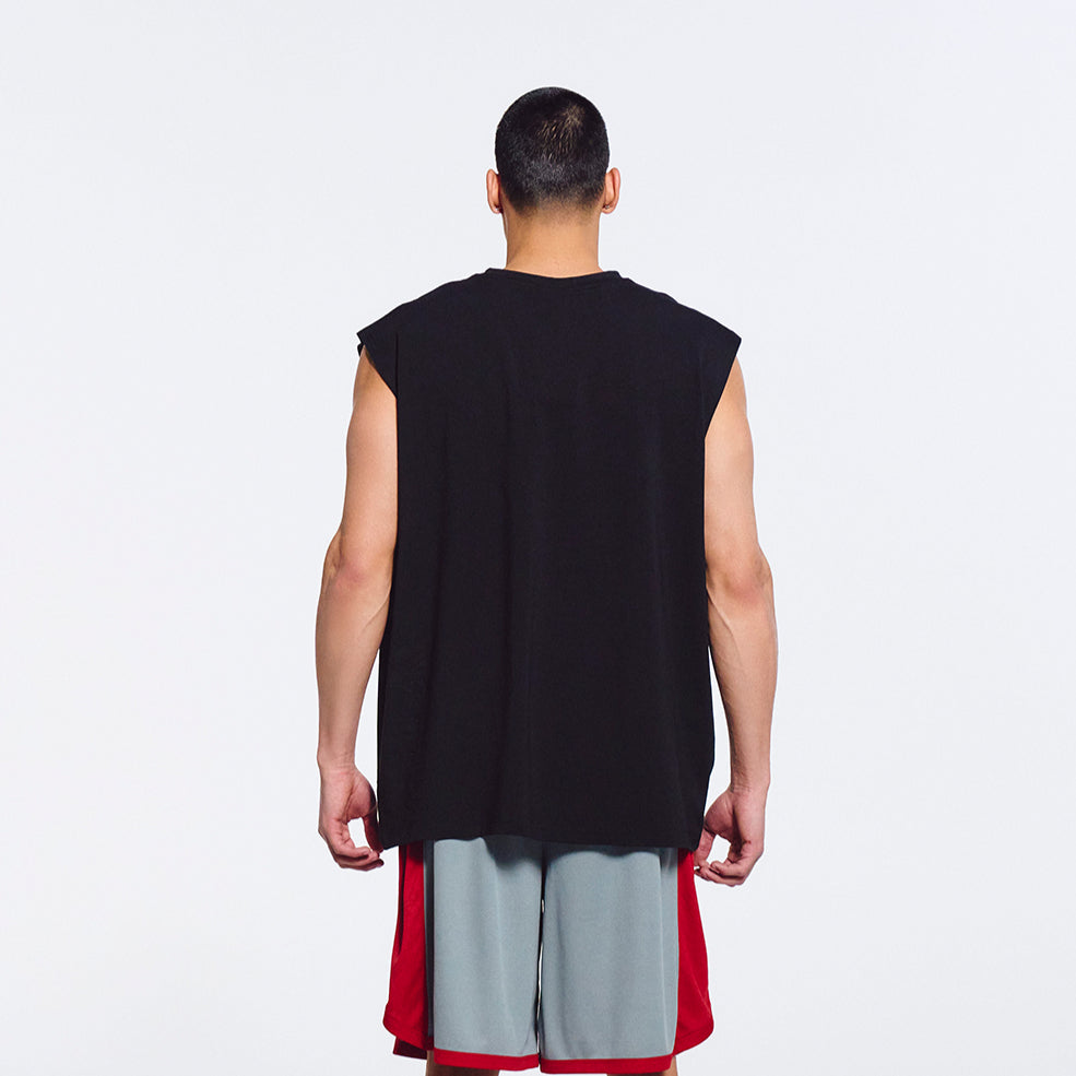 【新品預購】Air Overfit 圓領運動背心 黑色