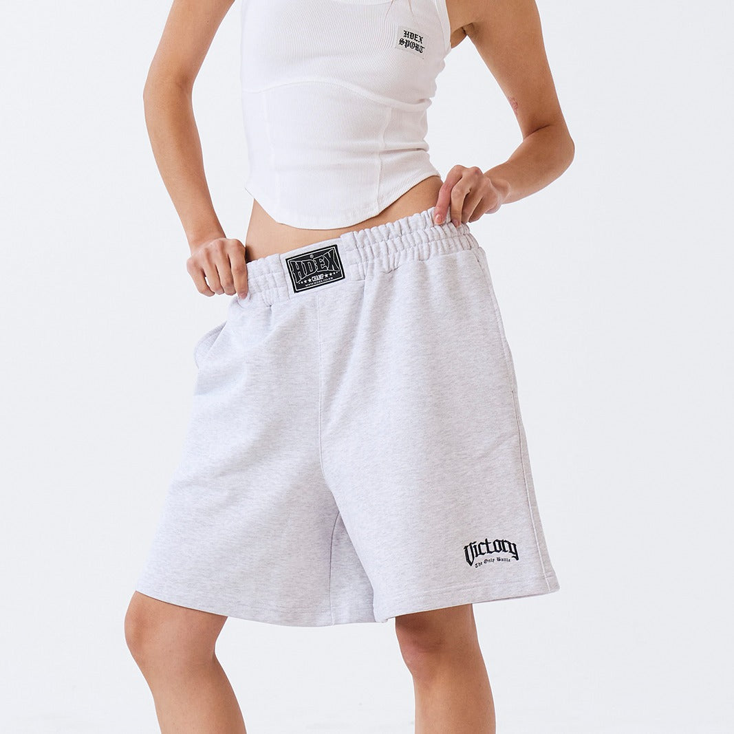 Wide Waist 百慕達運動短褲 灰白色