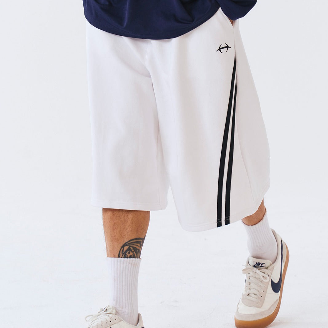 【新品預購】SOLID 百慕達運動短褲 白色(男女同款)