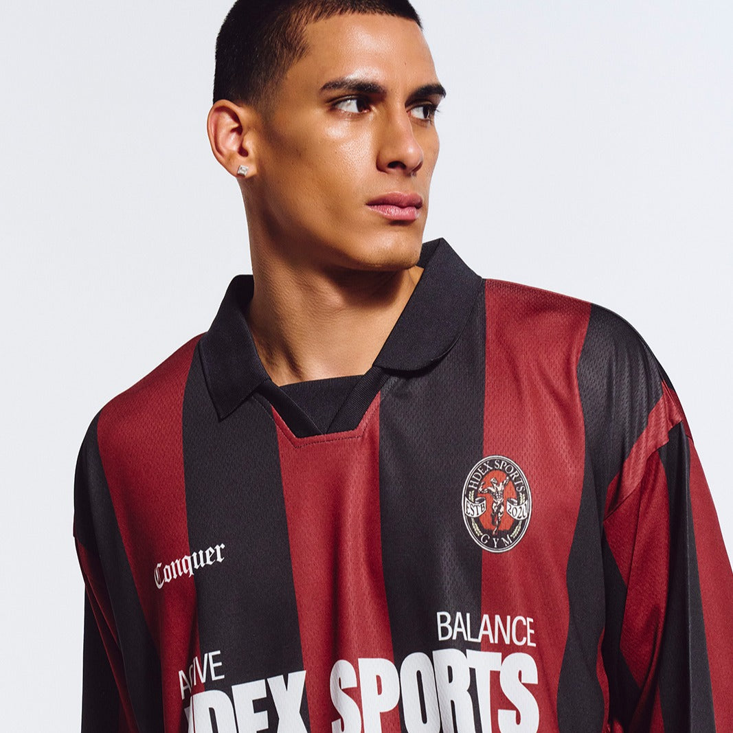 【新品預購】Striped Jersey Uniform 美式撞色短袖球衣 紅色