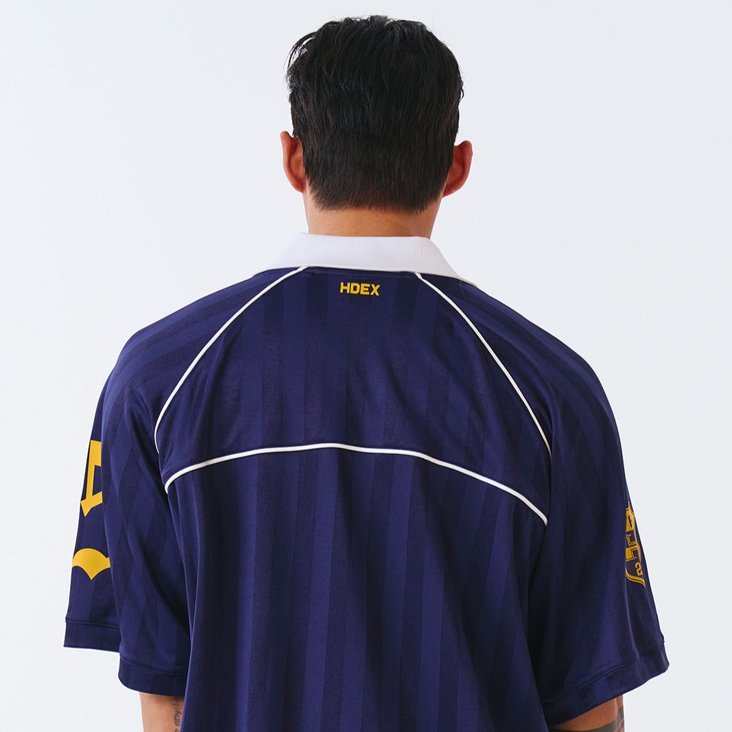 Victory Striped 美式足球風短袖上衣 深藍色(男女同款)