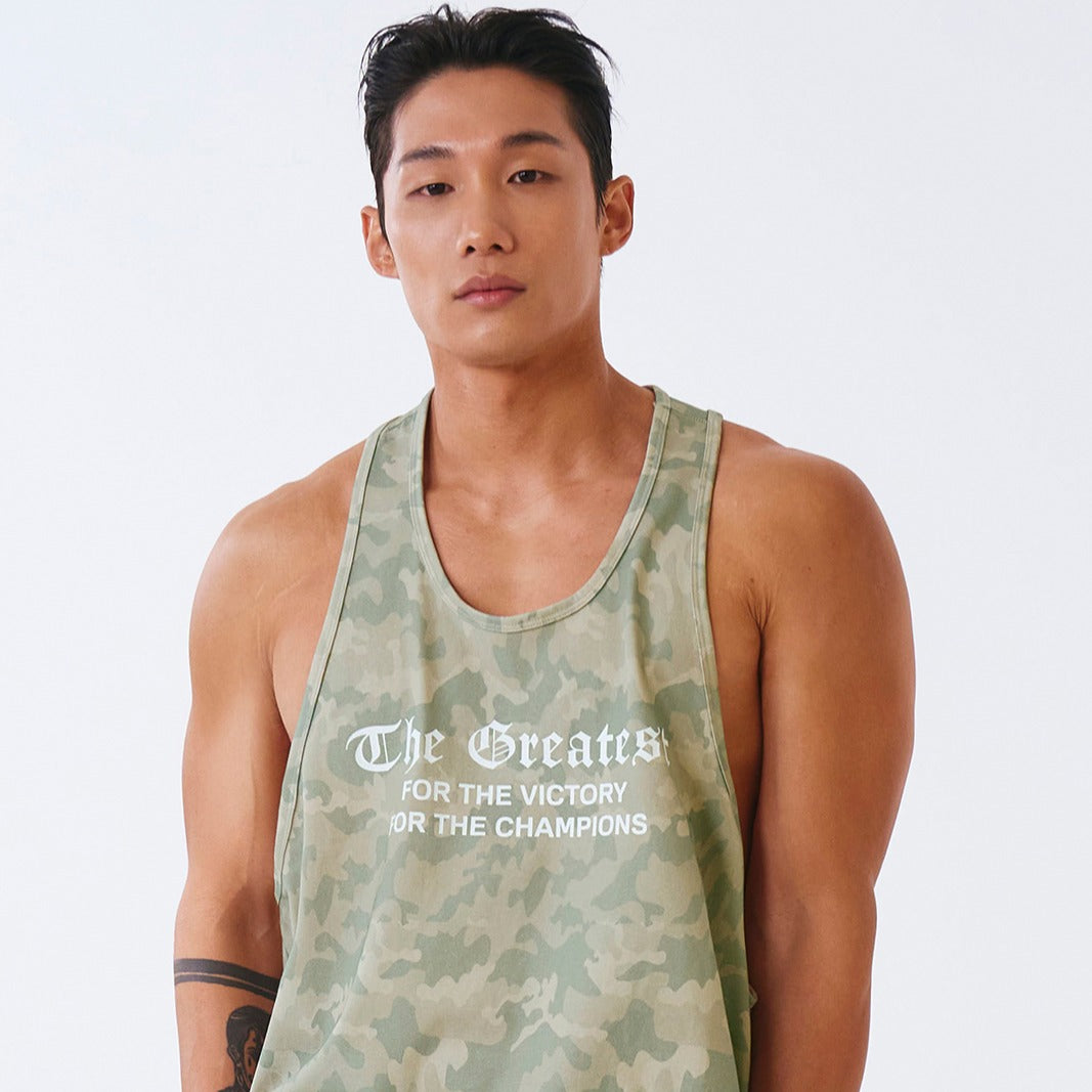 Old Camo Pattern 挖背訓練運動背心 卡其色迷彩