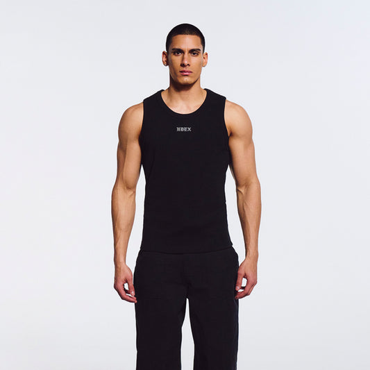 Essential Ribbed 貼身圓領羅紋背心 黑色