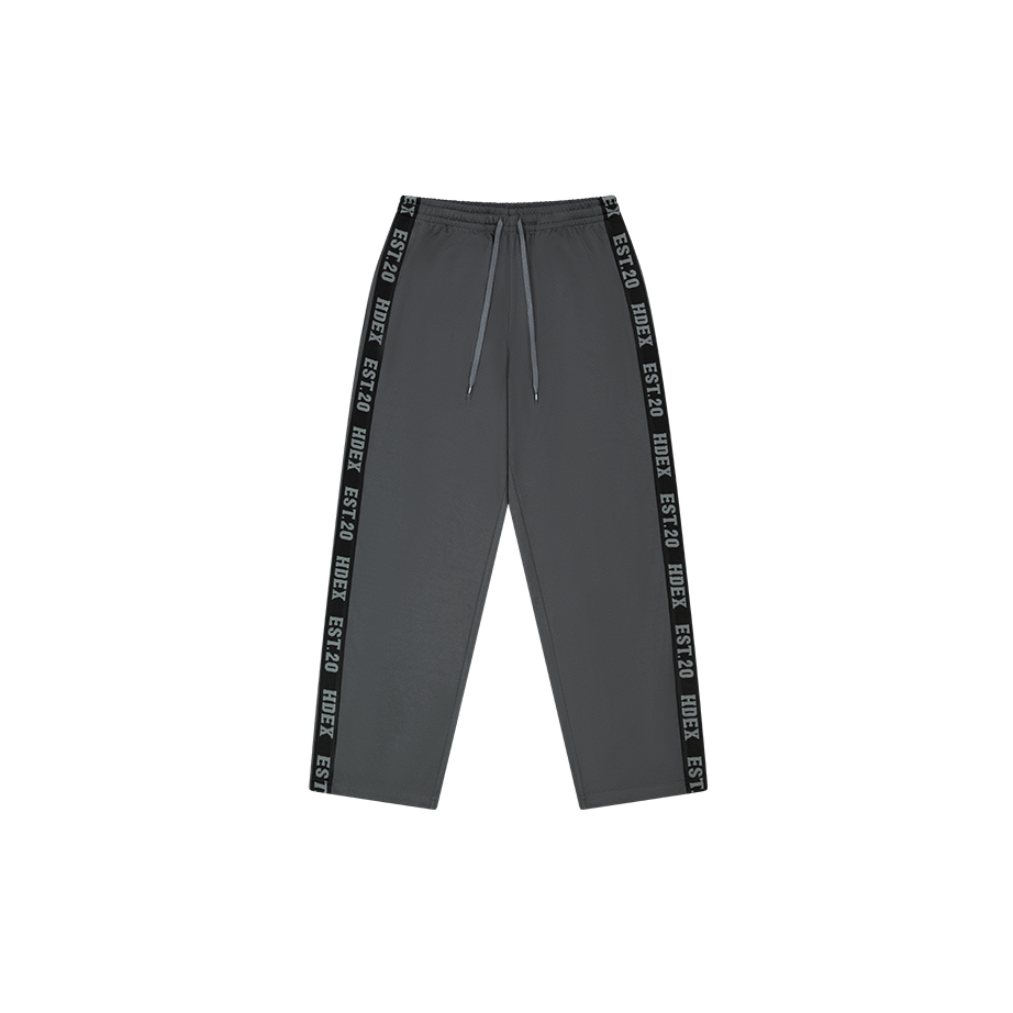 【新品預購】Tape Mesh 透氣網眼運動寬褲 鐵灰色