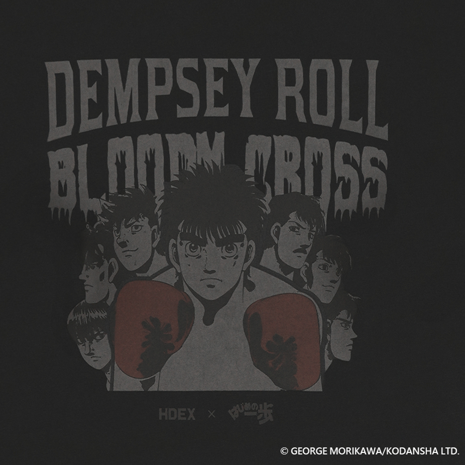 HDEX x 第一神拳 復古休閒短袖上衣 水洗深灰色