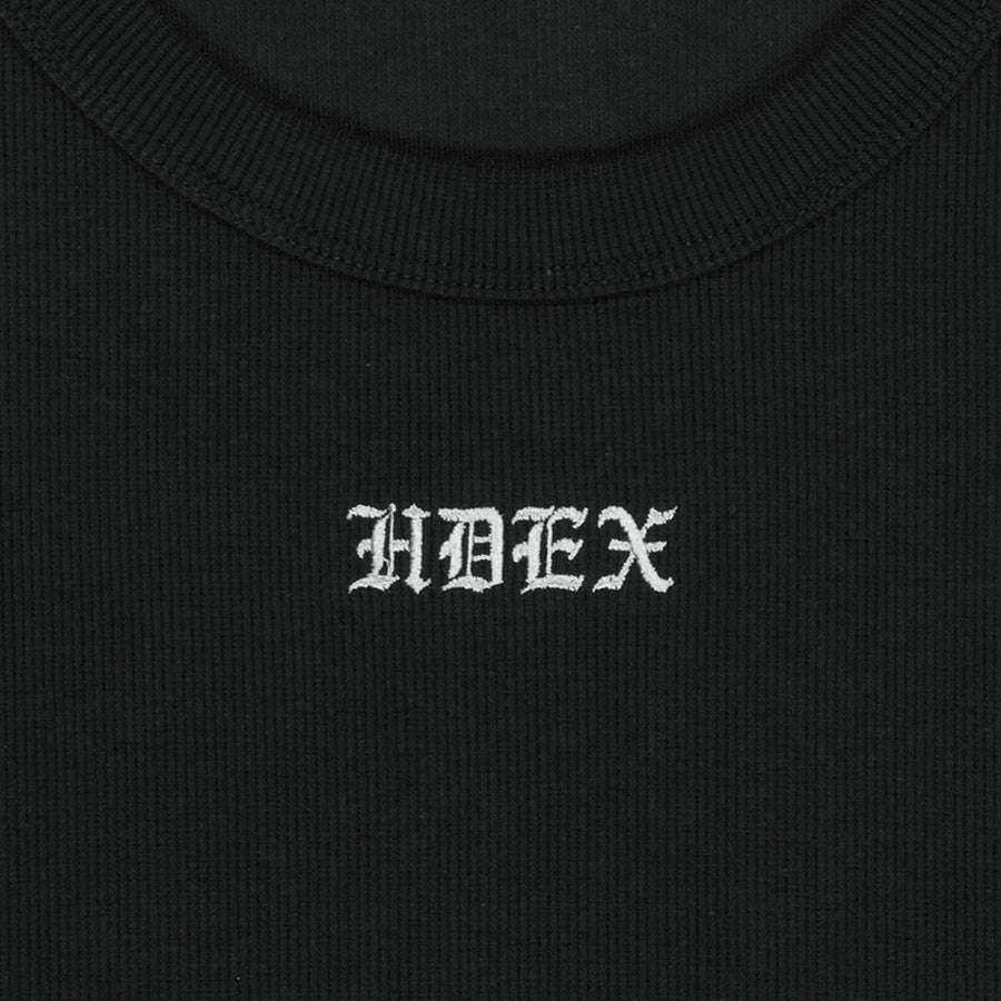【新品預購】Essential Ribbed 貼身圓領羅紋背心 黑色