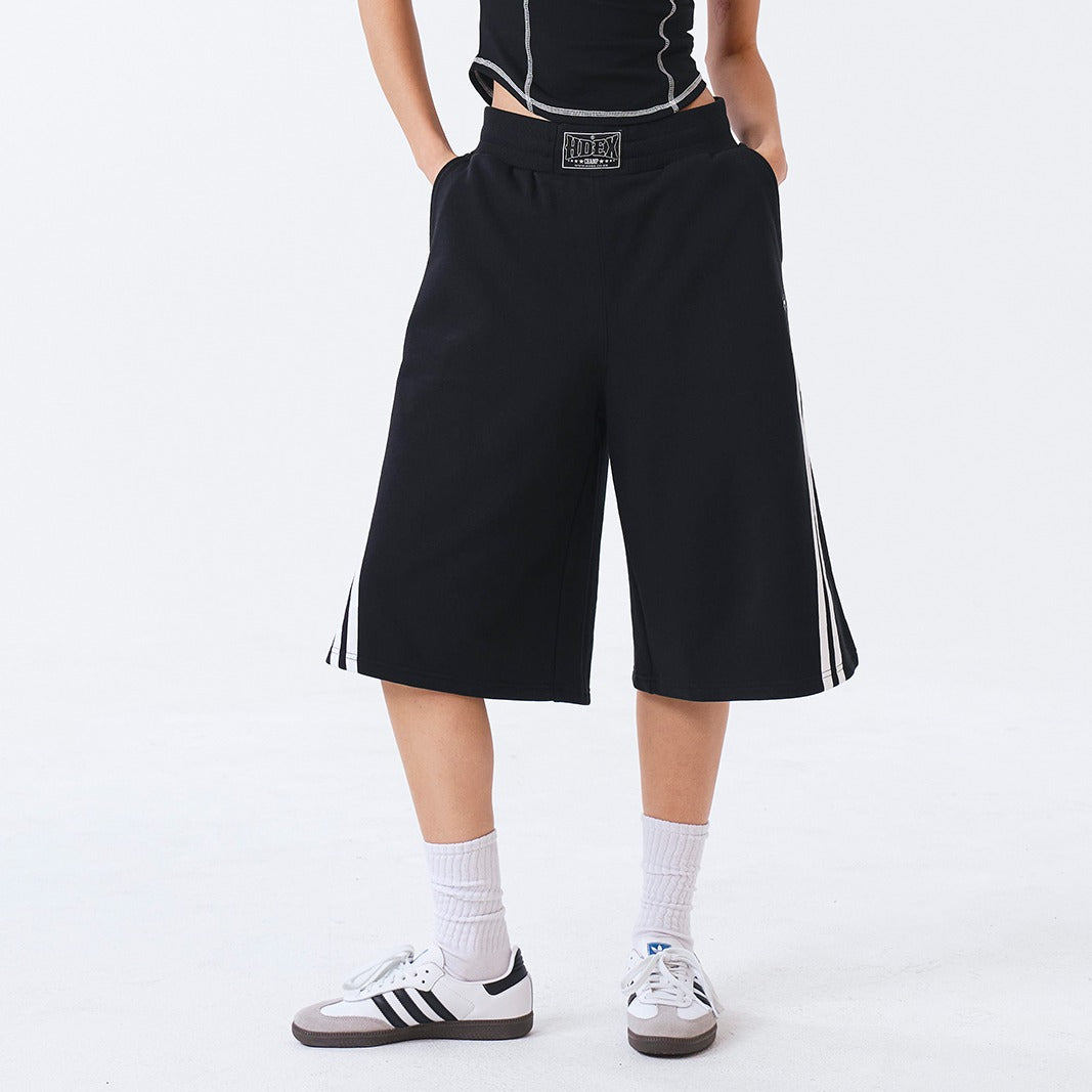 【新品預購】SOLID 百慕達運動短褲 黑色(男女同款)