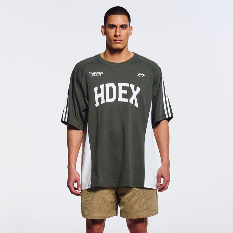 【新品預購】Side Color Block 滾邊撞色棉質運動上衣 卡其色