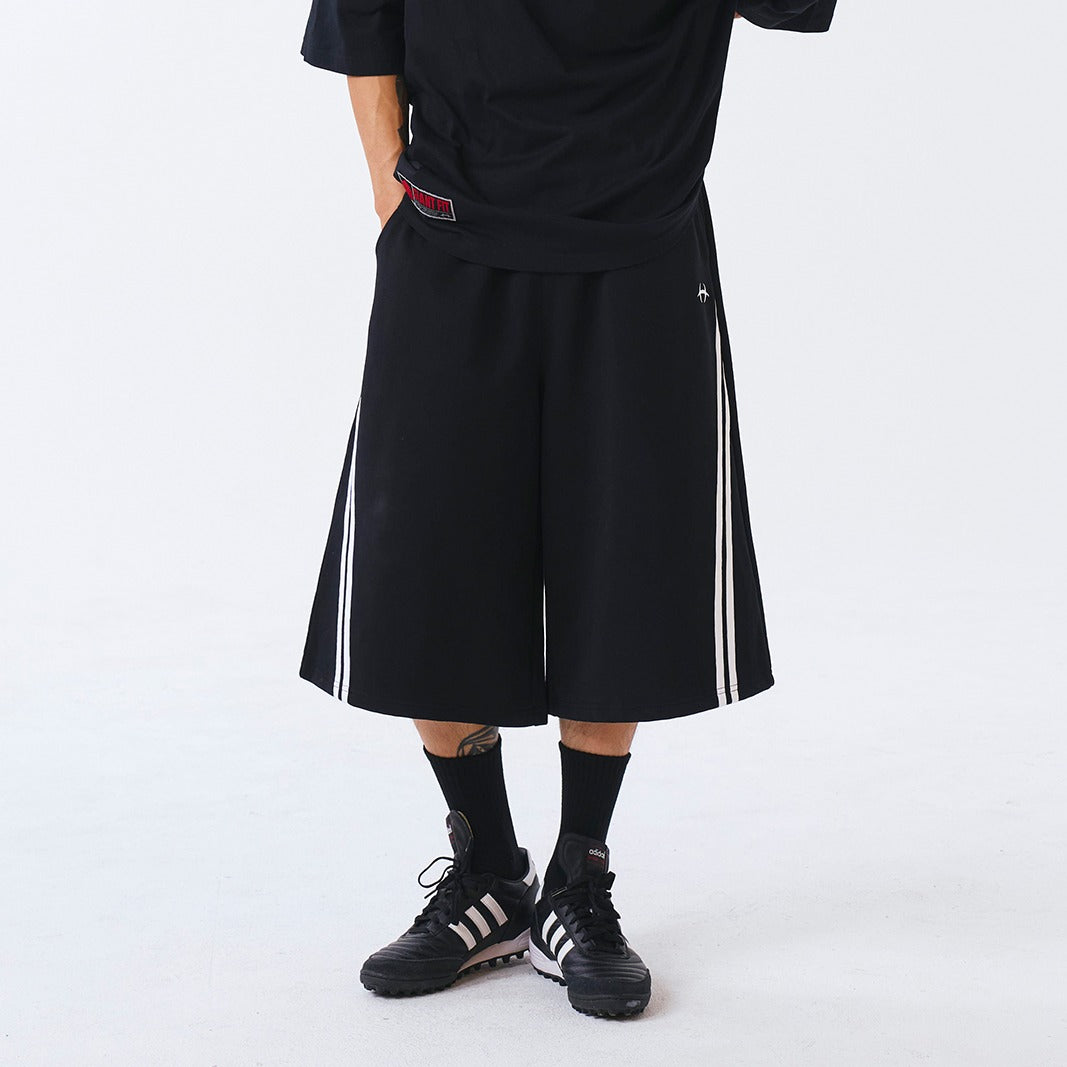 【新品預購】SOLID 百慕達運動短褲 黑色(男女同款)