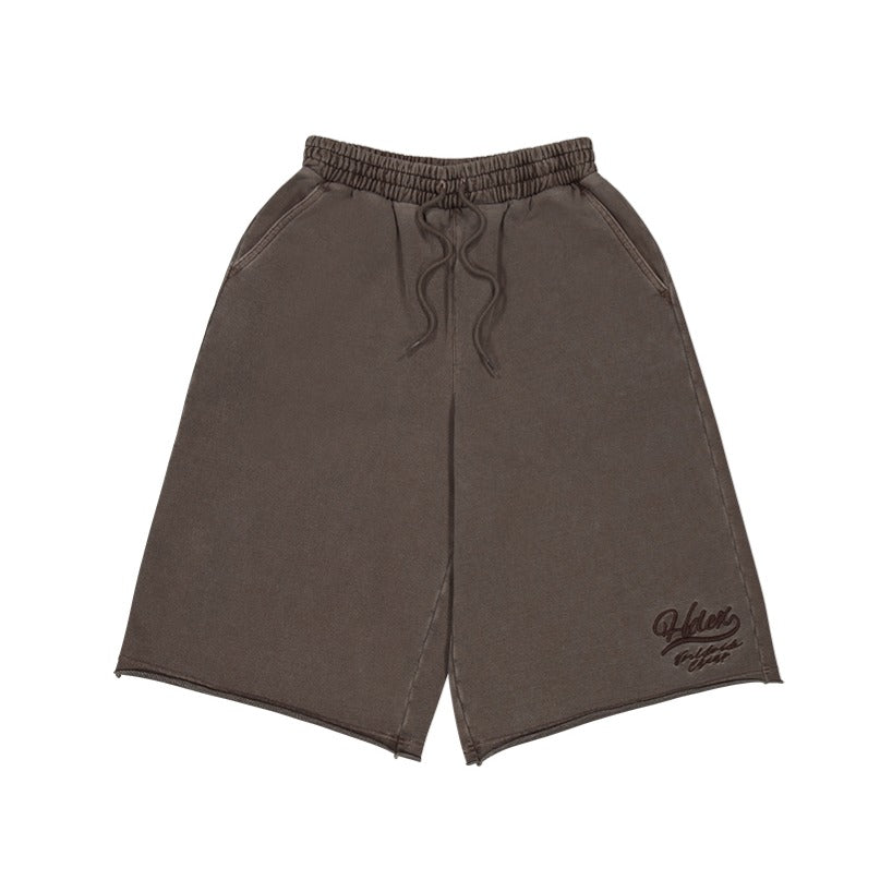 Pigment Cutting 女版百慕達運動短褲 復古棕