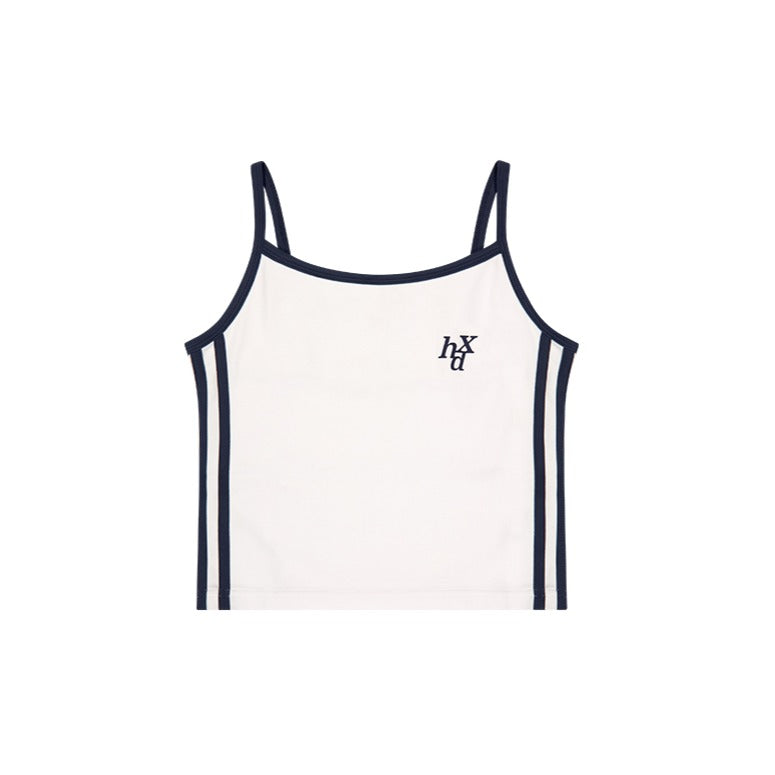 Signature Sporty 撞色細肩運動背心 白色