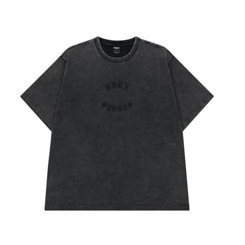 【新品預購】Old Faded 水洗復古風純棉短袖上衣 黑色