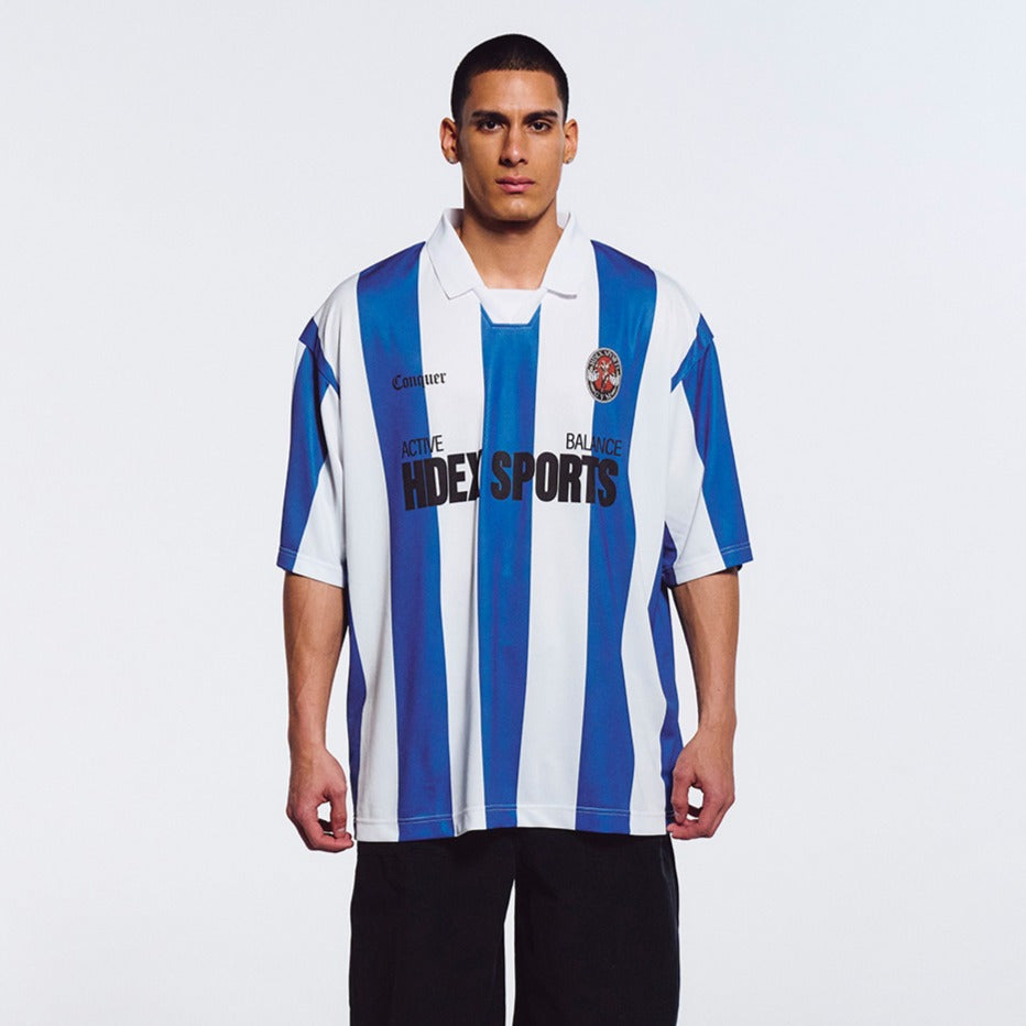 【新品預購】Striped Jersey Uniform 美式撞色短袖球衣 藍色