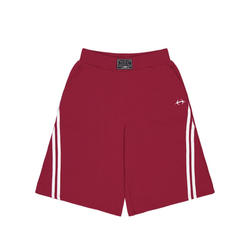 【新品預購】SOLID 百慕達運動短褲 深紅色(男女同款)
