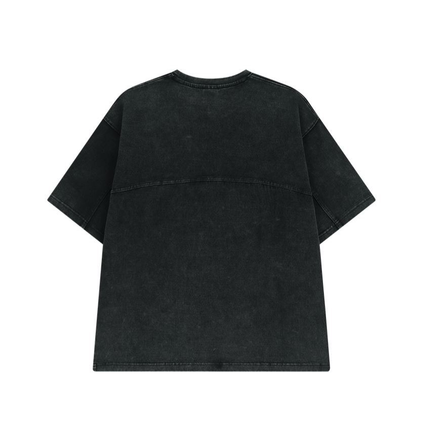 【新品預購】FADED WASHING CONQUER 棉質短袖運動上衣 水洗深灰