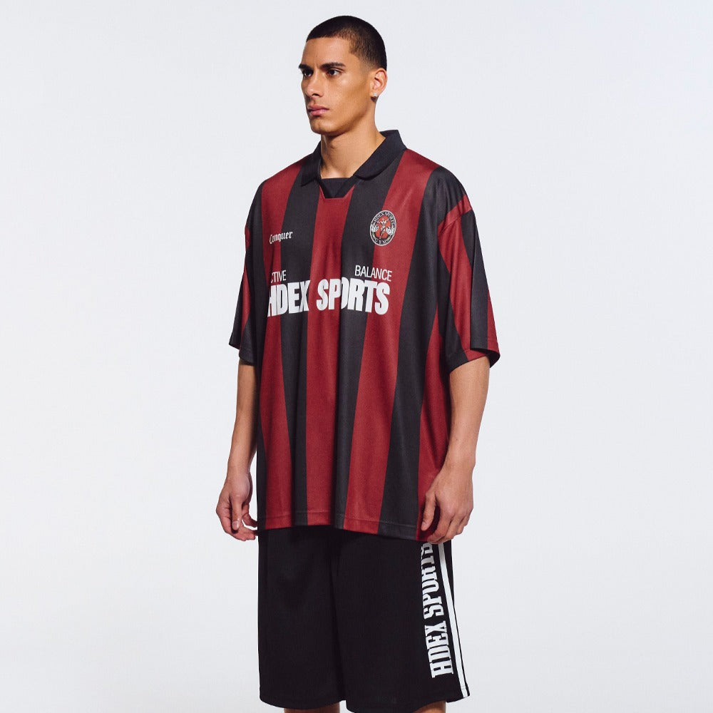 【新品預購】Striped Jersey Uniform 美式撞色短袖球衣 紅色