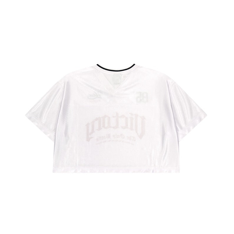 【新品預購】Victory Rugby V領美式短版運動短袖上衣 白色