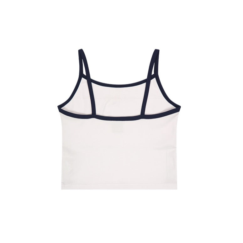 Signature Sporty 撞色細肩運動背心 白色