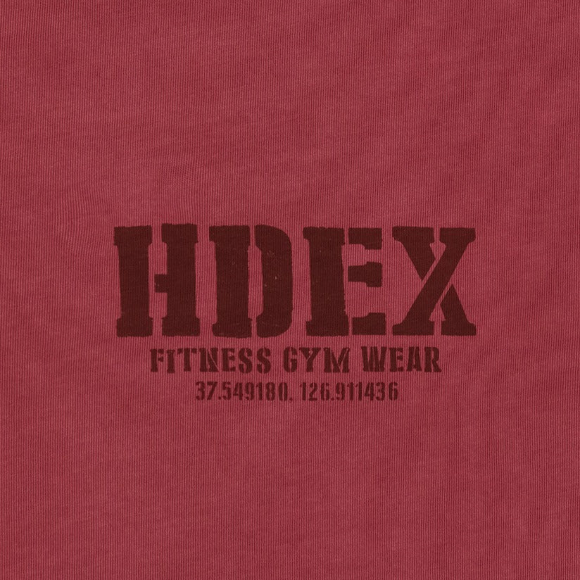 Core Pigment  復古美式風純棉運動背心 水洗暗紅