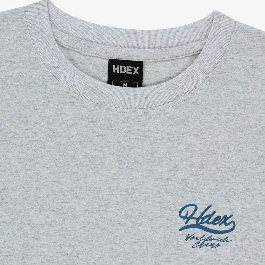 Curved Hem 棉質短袖上衣 灰白色