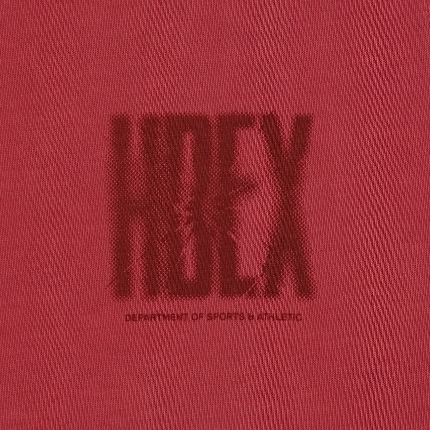 Crack Printed 復古美式風純棉背心 水洗暗紅