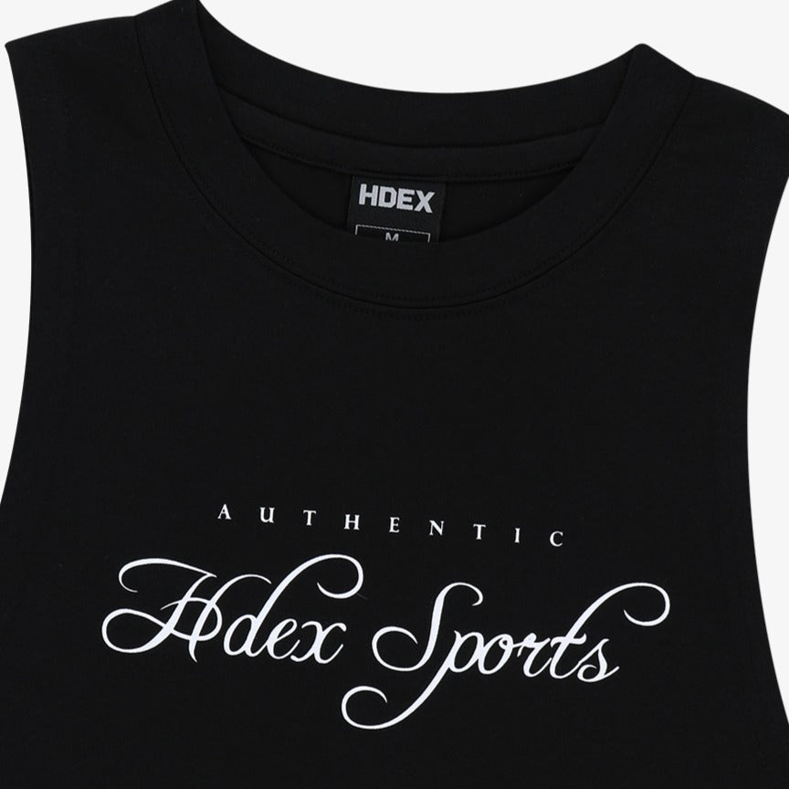 Lettering Modal Cover-Up 無袖運動背心 黑色