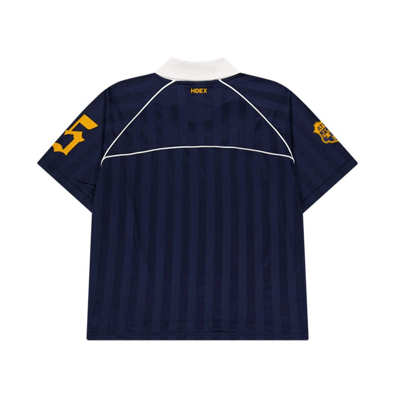 Victory Striped 美式足球風短袖上衣 深藍色(男女同款)