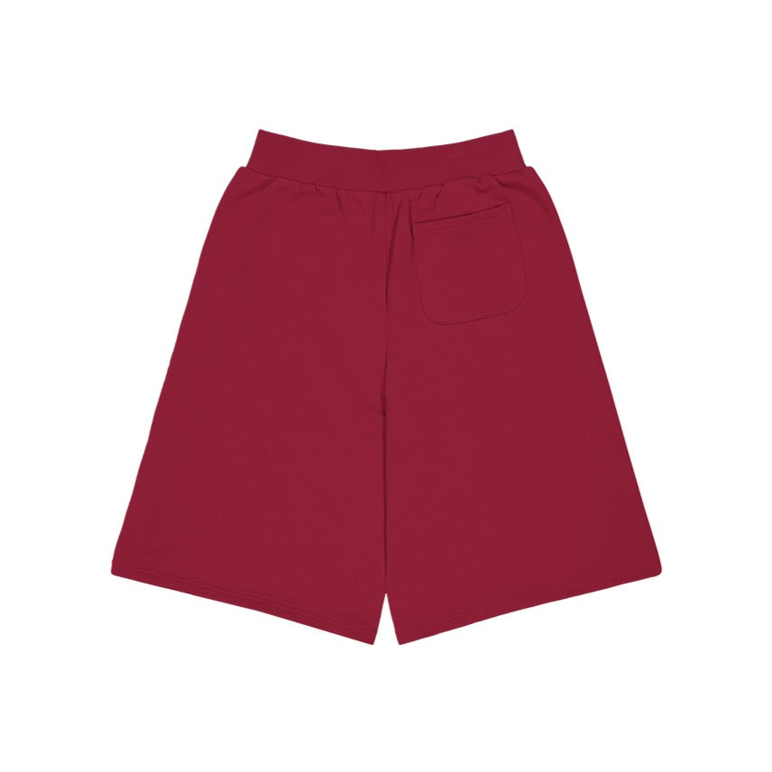 【新品預購】SOLID 百慕達運動短褲 深紅色(男女同款)