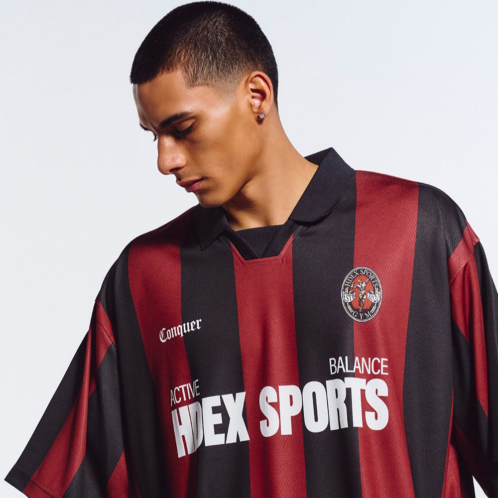 【新品預購】Striped Jersey Uniform 美式撞色短袖球衣 紅色