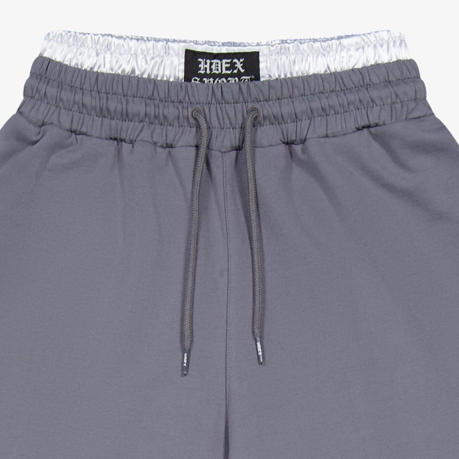 【新品預購】 Double Waist 假兩件寬版運動長褲 鐵灰色