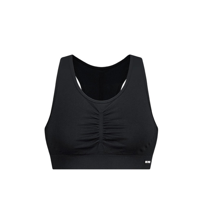 【新品預購】Jacquard Shirring 美背運動背心 黑色